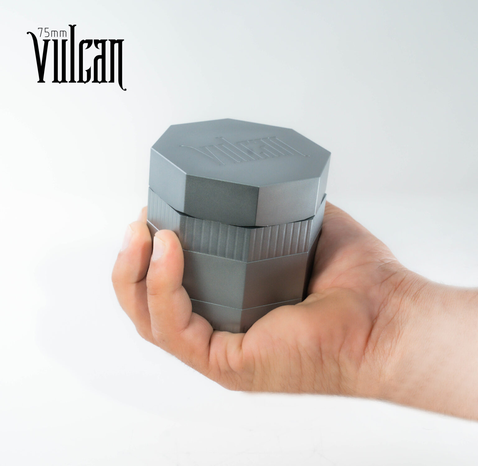 Vulcan Mm Fully Magnetic Pc Herb Grinder Grey Vulcan Grinders